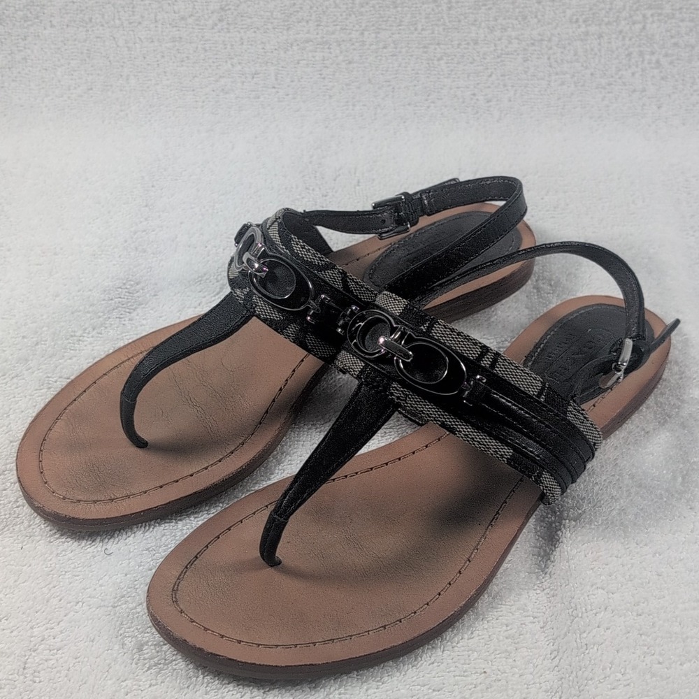 Coach Sammy Semi Mat Calf Sandals Womens Size 7B